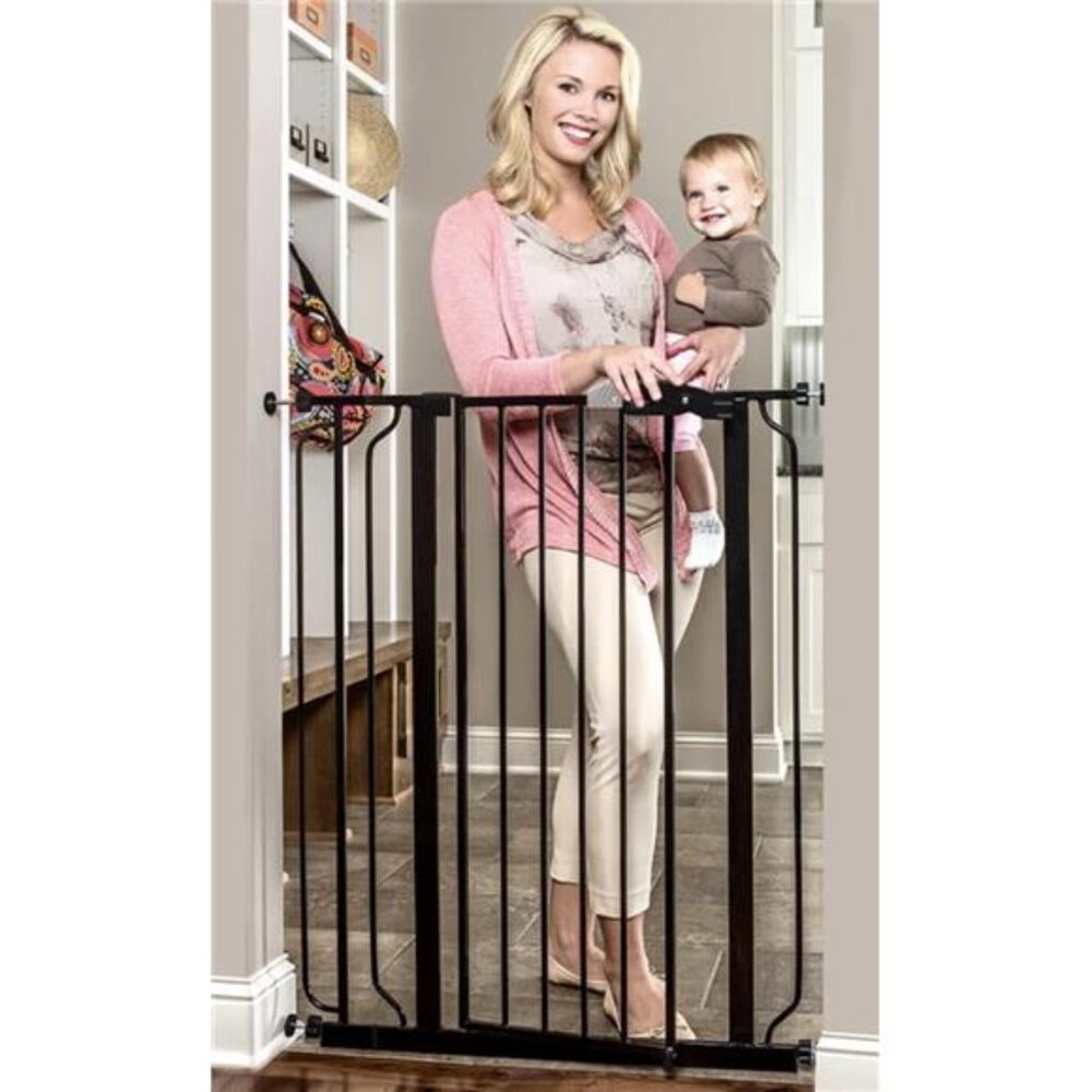 Easy Step Extra Tall Walk Thru Baby Gate,Bonus Kit,Includes 4-Inch Extension Kit